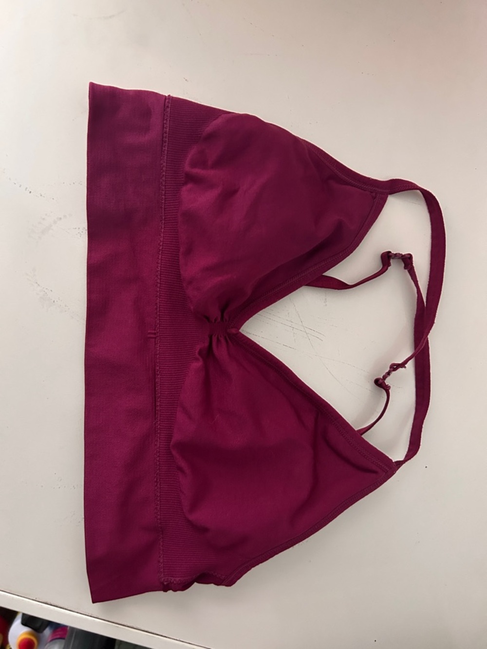 Gymshark Burgundy Seamless Sports Bralette - Picture 4 of 4